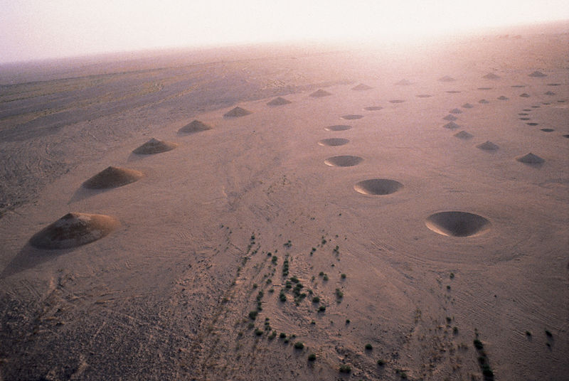 Illustration for article titled What the hell is this weird alien looking spiral in the desert?